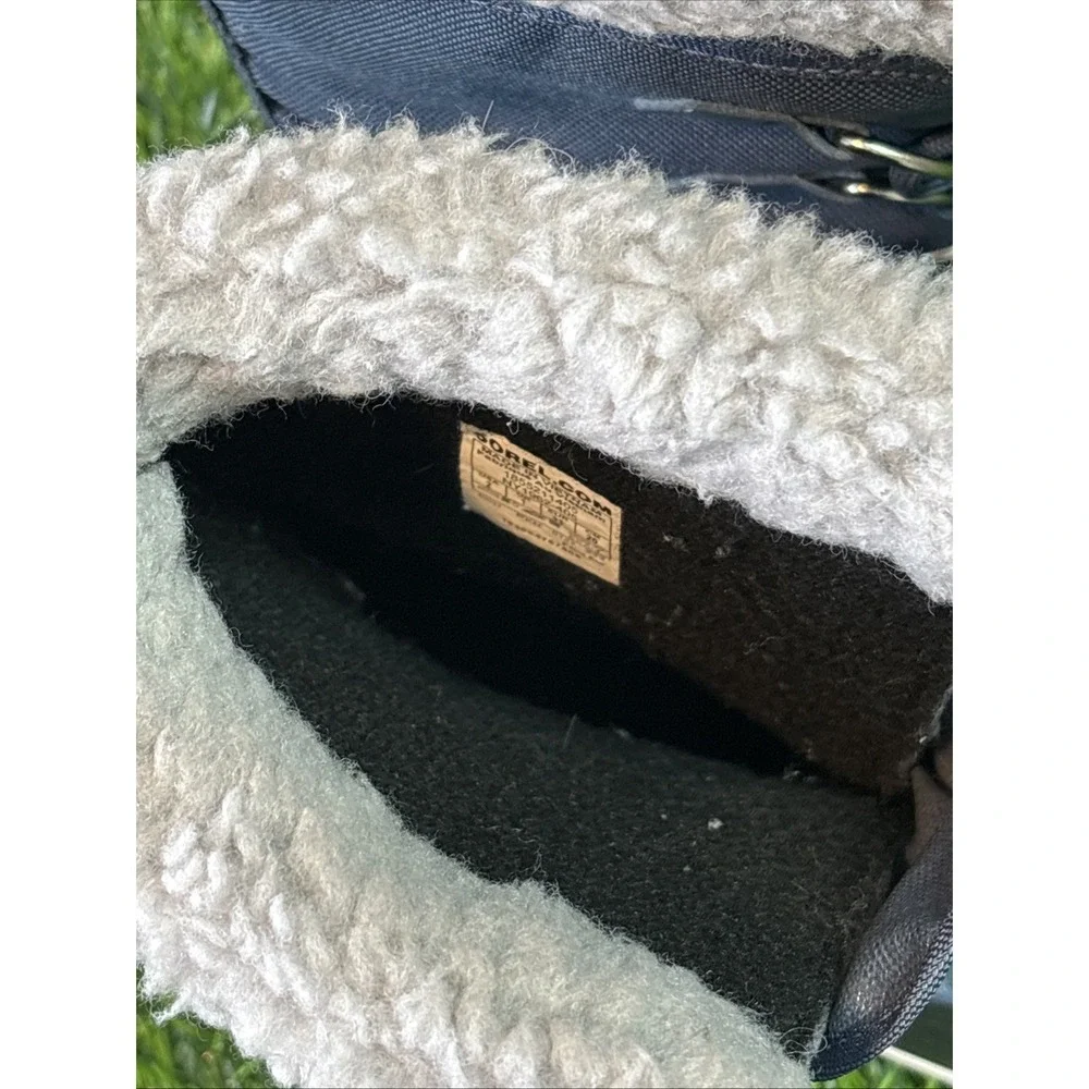 Sorel Kids Winter Boots Size 2 Blue Waterproof Faux Fur Lined‎ Snow Boots